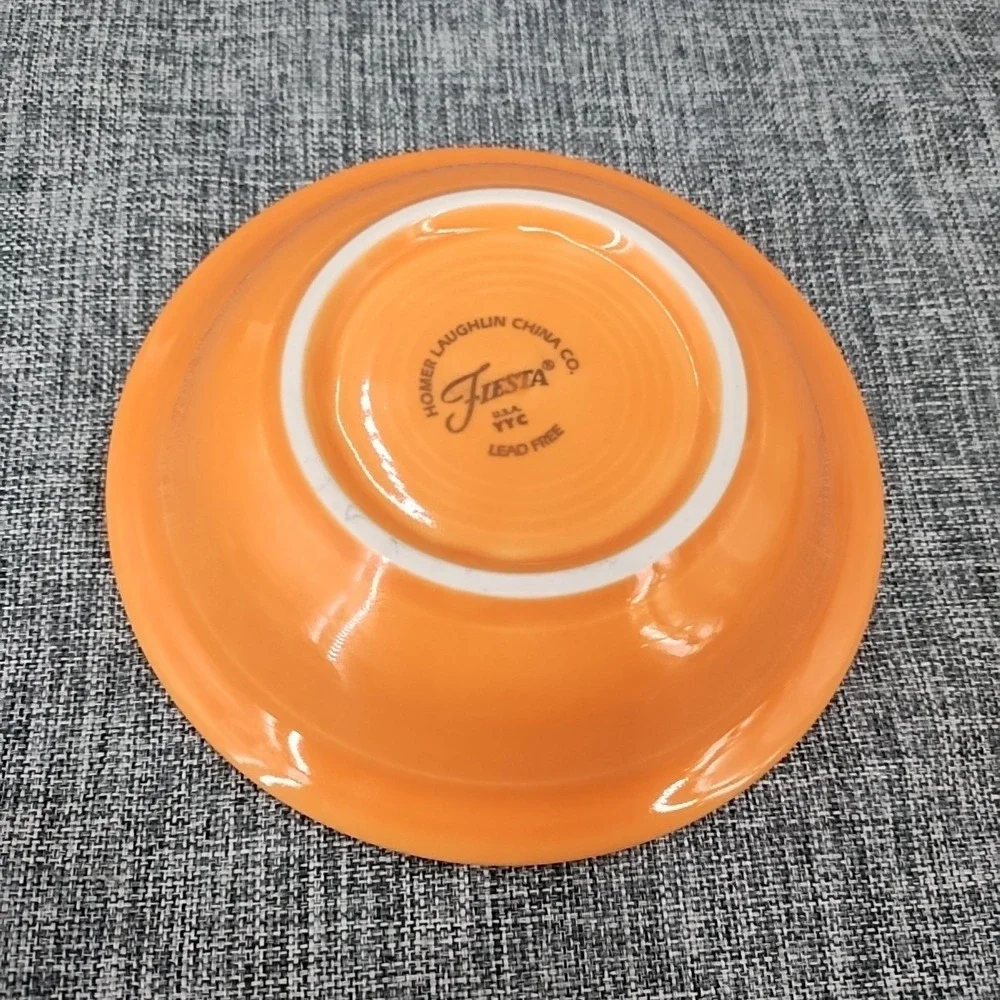 Fiesta Tangerine Orange Fruit Bowl 7 1/4
